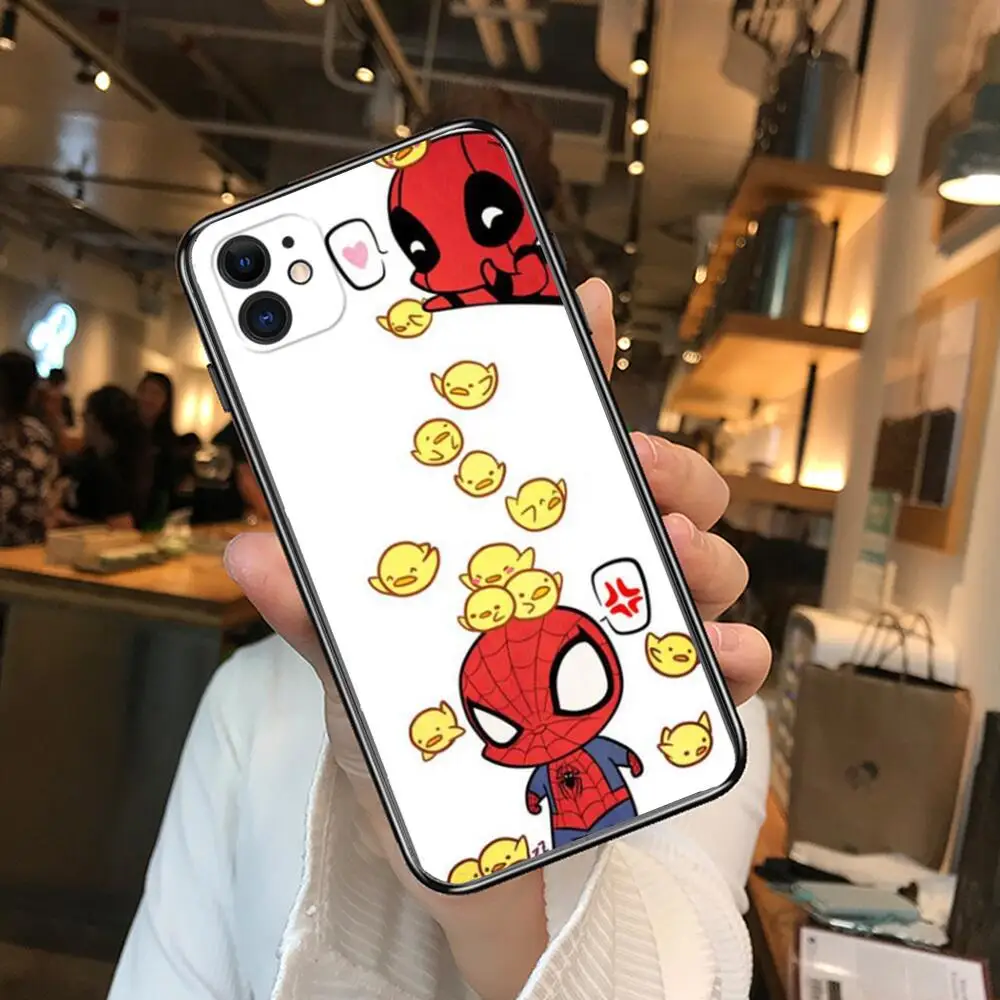Фото Милые чехлы для телефонов Marvel Дэдпул для iphone 13 Pro Max, Чехол 12 11 Pro Max 8 PLUS 7PLUS 6S XR X XS 6 mini se, мобильный сотовый телефон №2