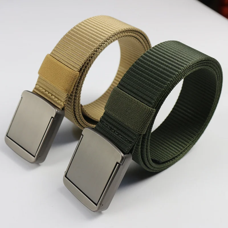 New Men/ Women Nylon Braided Elastic Men's Belt Outdoor Multifunctional Training Canvas Belt High Quality Casual Waistband