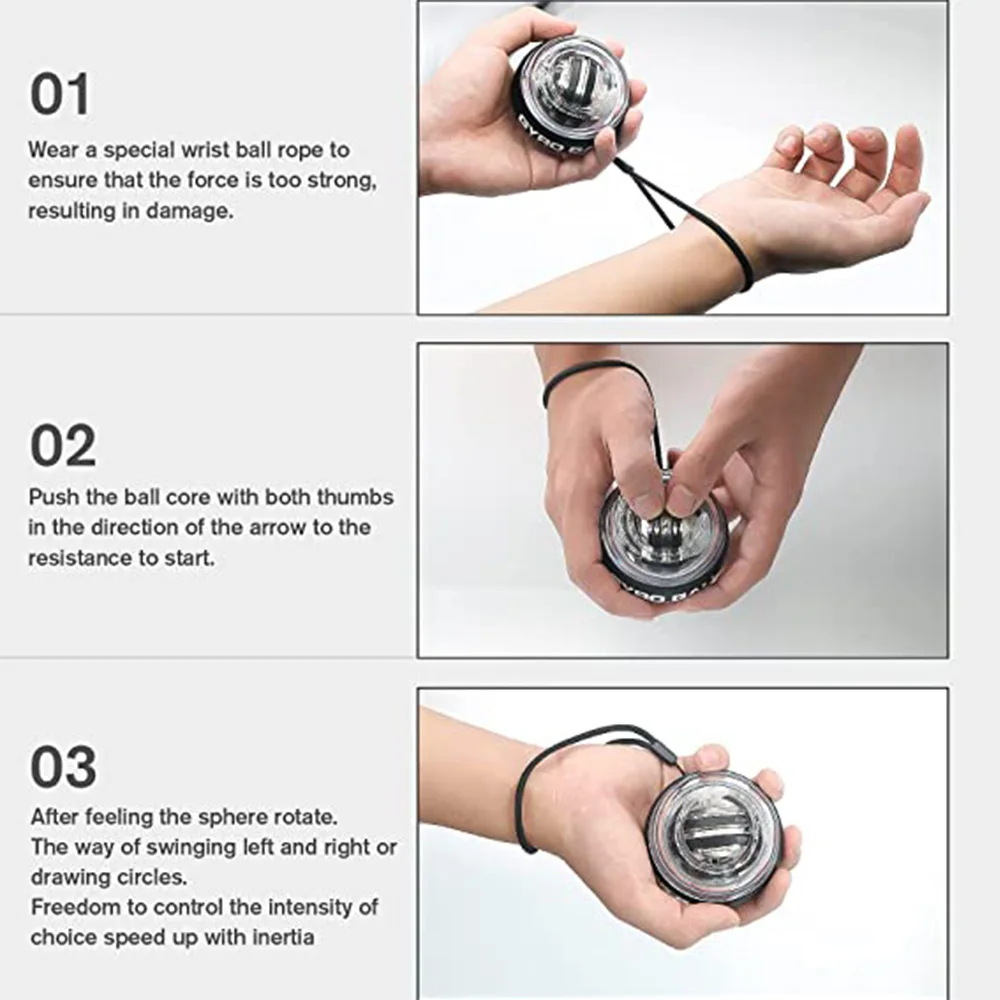 Гироскопический силовой шар Autostart диапазон фонарь Gyro мощный запястный со