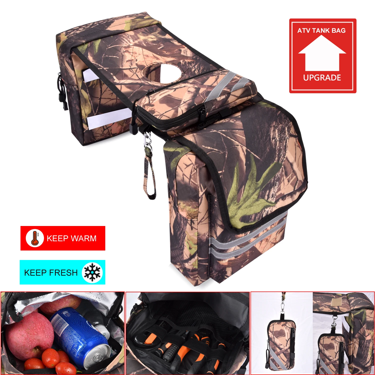 

New Upgrade Motorcycle Saddle Bag ATV Fender Bags Snowmobile Motorcycle Cargo Pocket Tank Storage Panniers Box Side Tools Bag