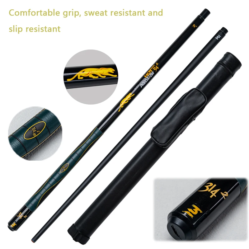 Профессиональный карбоновый бильярдный кий 13 мм с кожаным стержнем леопардовым