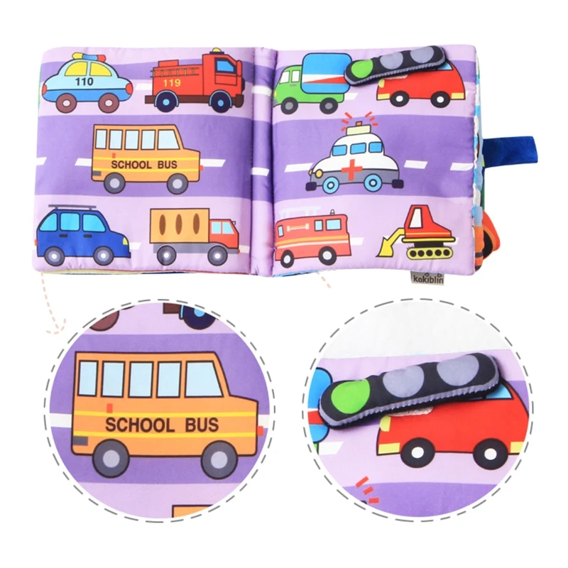 

Montessori Book Tearproof Cartoon 3D Car Book Educational Soft Book for Activity Center Newborn Intellectual Dropshipping