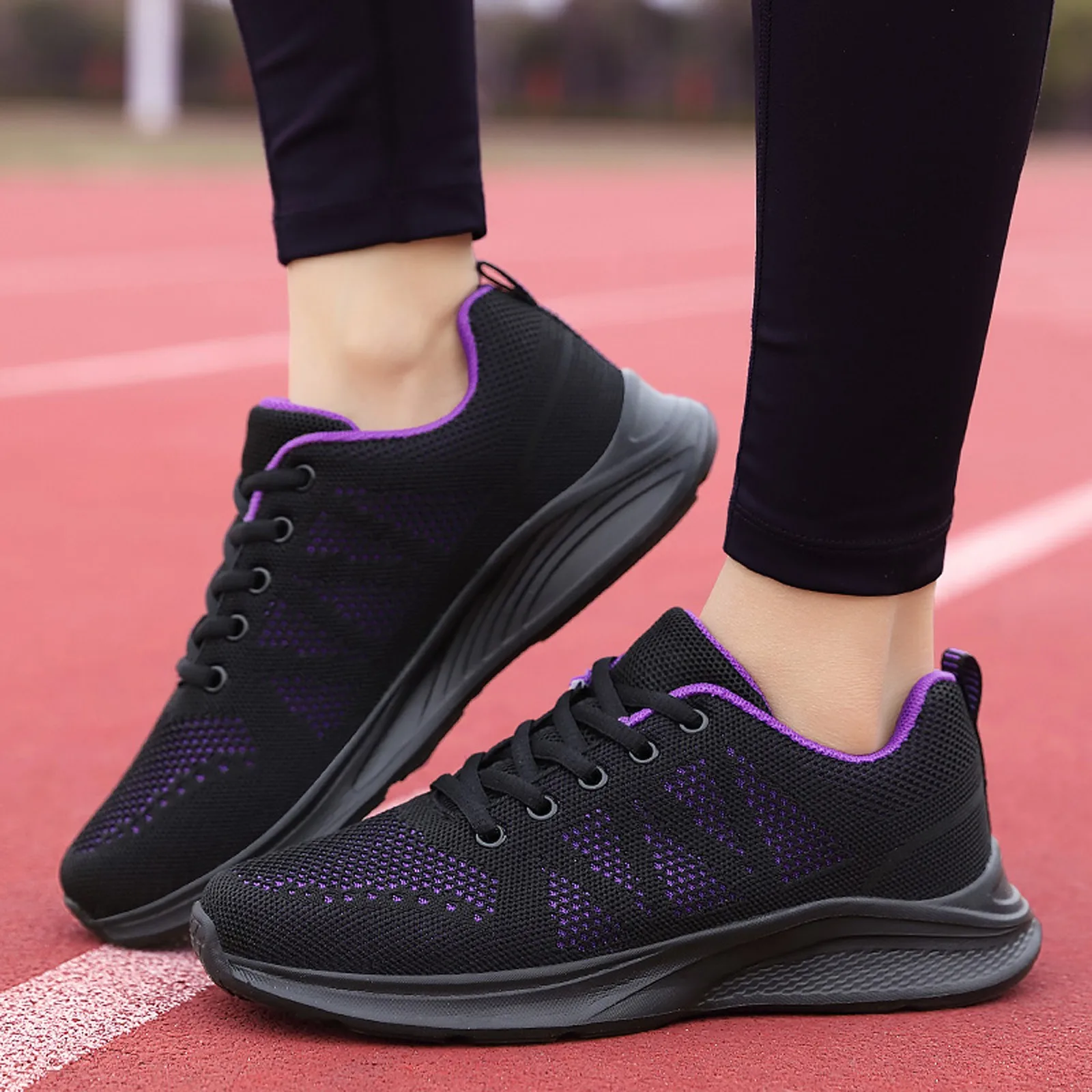 Кроссовки женские сетчатые с низким вырезом повседневная обувь дышащие на