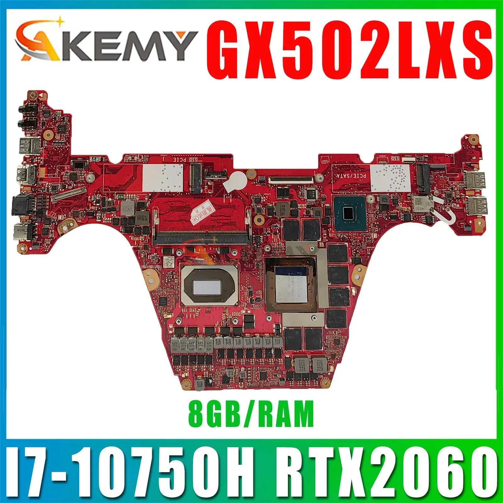 Материнская плата ASUS GX502LXS GU502LV GU502LW GX502L GU502L материнская плата для ноутбука I7-10750H CPU RTX2060/V6G 8GB/RAM