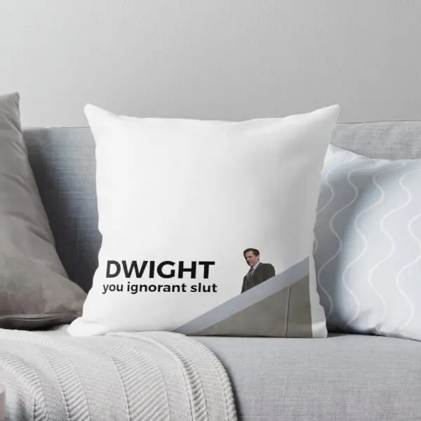 

Dwight You Ignorant Slut The Office Printing Throw Pillow Cover Bed Home Case Cushion Throw Decor Square Pillows not include