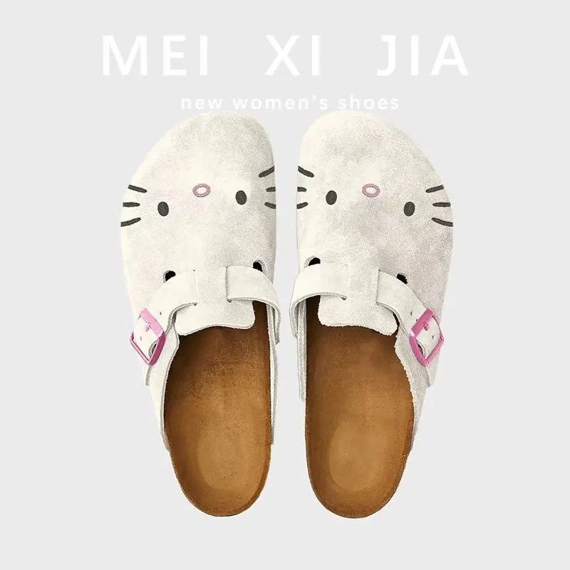 Женские полутапочки из овчины на толстой подошве увеличивающие рост с чехлом