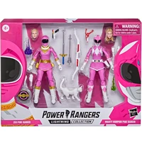 original hasbro power rangers lightning collection mighty morphin pink ranger and zeo pink ranger 6 inch action figure toy