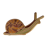 cute little snail funny cartoon natural animal television brooches badge for bag lapel pin buckle jewelry gift for friends