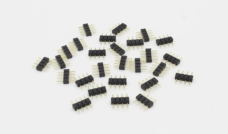 

20pcs/lot 4 Pin RGB Connector Adapter Pin Needle Male Type Double 4pin For RGB 5050 3528 LED Strip Lights Insert