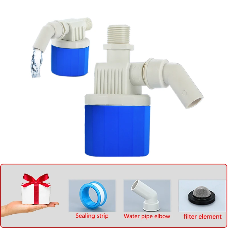 

1PCS 1/2" 3/4" 1" Male Thread Automatic Water Level Valve Internal Installation Tower Float Ball Tank Flush Toilet 1 Inch Blue