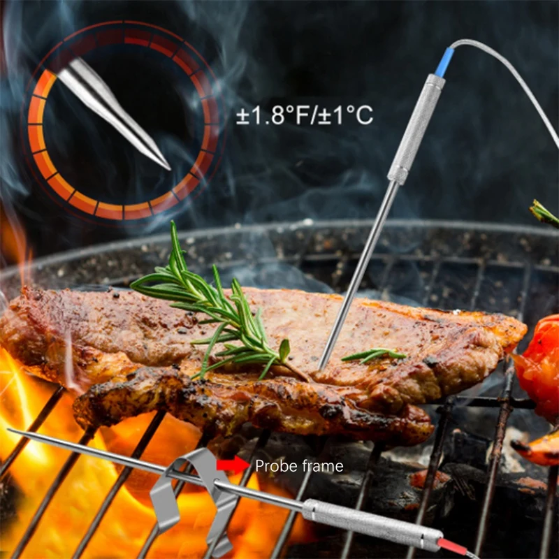 Цифровой термометр для гриля с 2 щупами кухонный прибор дистанционным