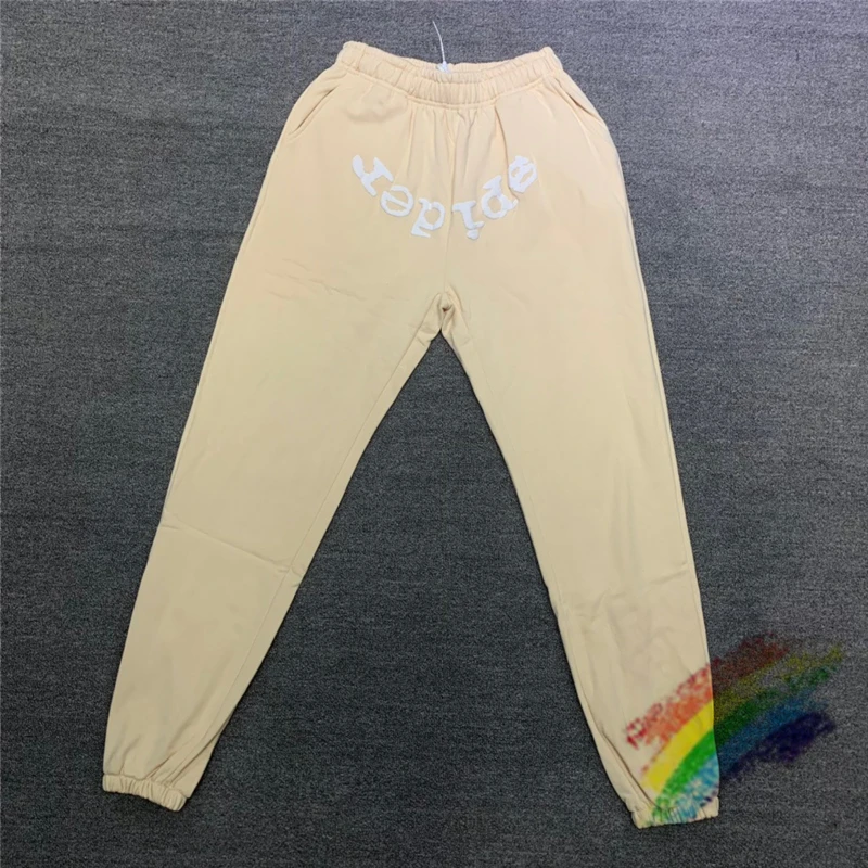 

Apricot Sp5der 555555 Angel Sweatpants Men Women 3D Puff Print White Sp5der Letter Pants Joggers Drawstring Trousers