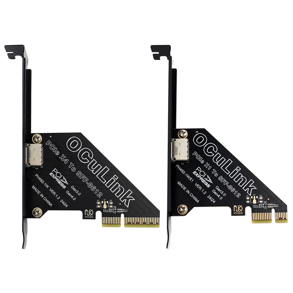 Карта адаптера PCIe — SFF 8611 и 8612 Адаптер 4.0X4/X1 Oculink карты расширения PCI Express SFF-8612