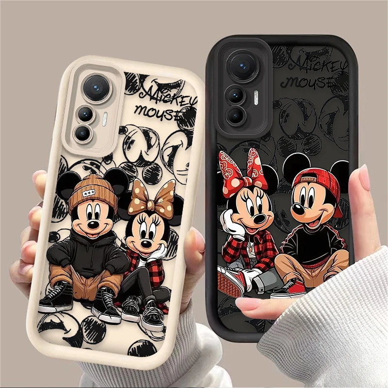 Модный чехол с изображением героев Диснея Микки и Минни для Xiaomi 14T 13T 12T 11T 13 12 11 Lite