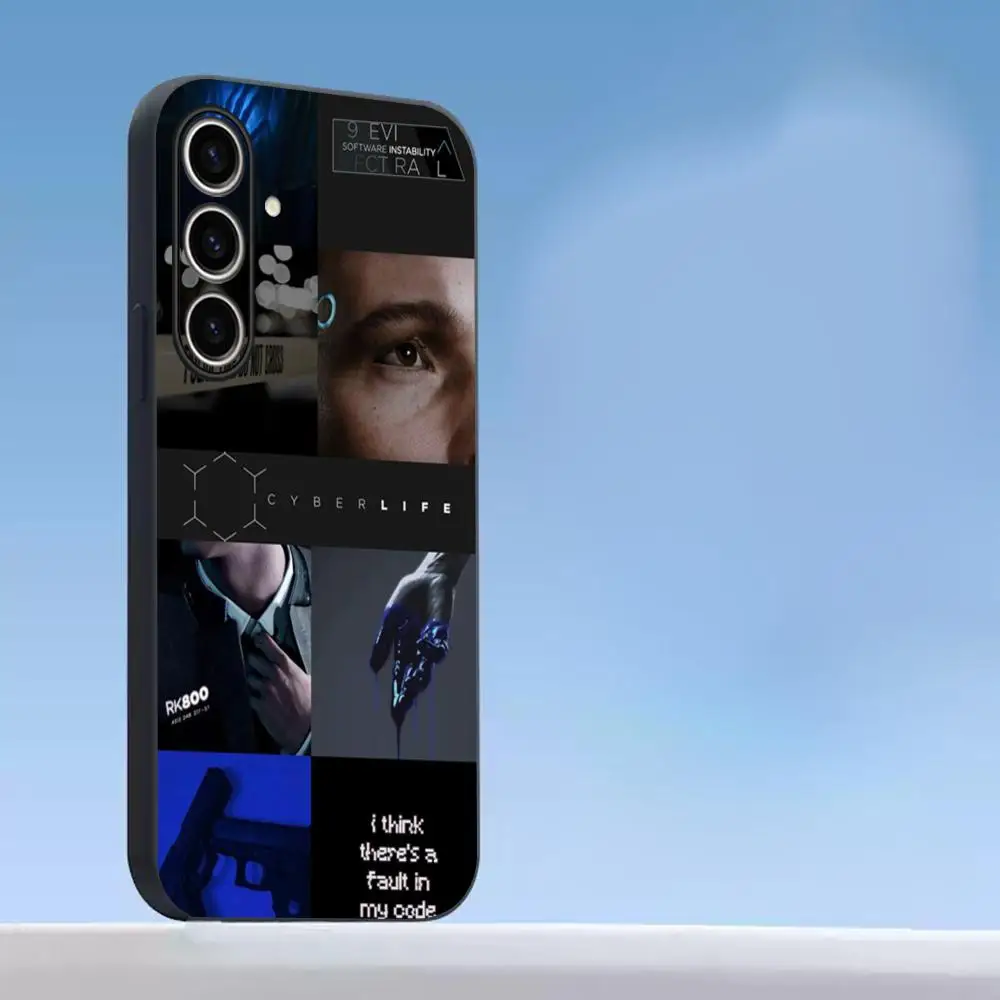 Мягкий черный чехол для телефона с принтом «Hot cool Detroit Humans» для Samsung Galaxy S26 S25 S24 S23 S22 S21 Plus Ultra Note20 (art.: 3920db6327e7d) - 3920db6327e7d