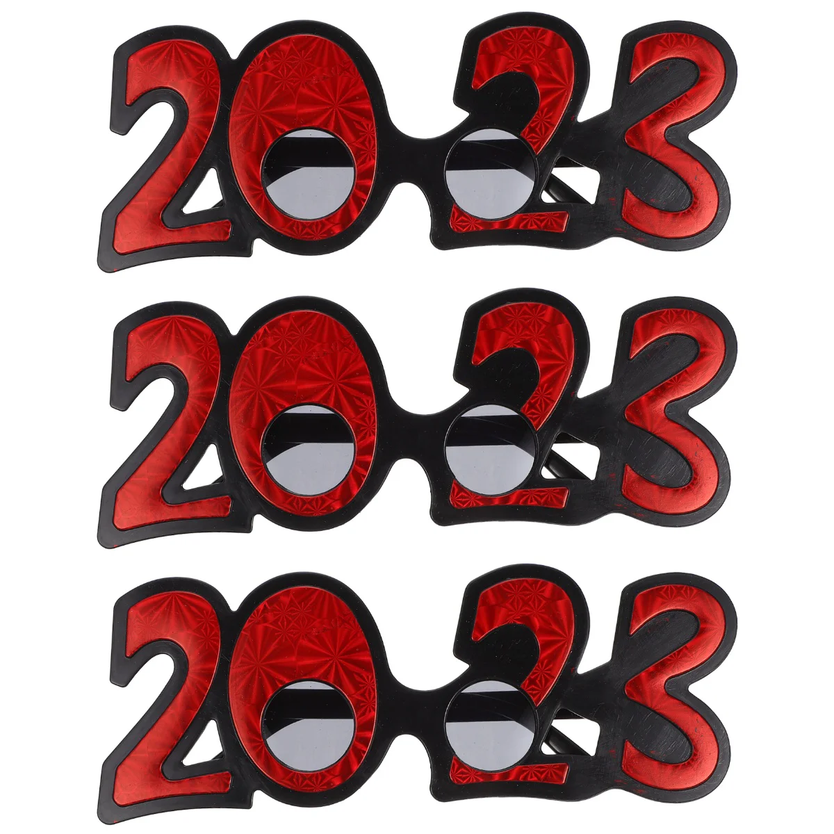 

New Year Glasses Party Frames Sunglasses Eyeglasses 2023 Happy Eve Photo Eyewear Fancy Eyeglass Prop Booth Fun Rave Funny Favors