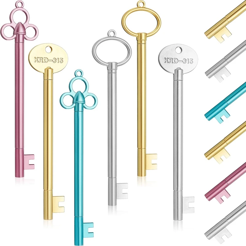 

36Pcs Key Shape Pen Vintage Key Gel Ink Pens Ballpoint Pens Black Fine Point Pen for Office Stationary School Supplies