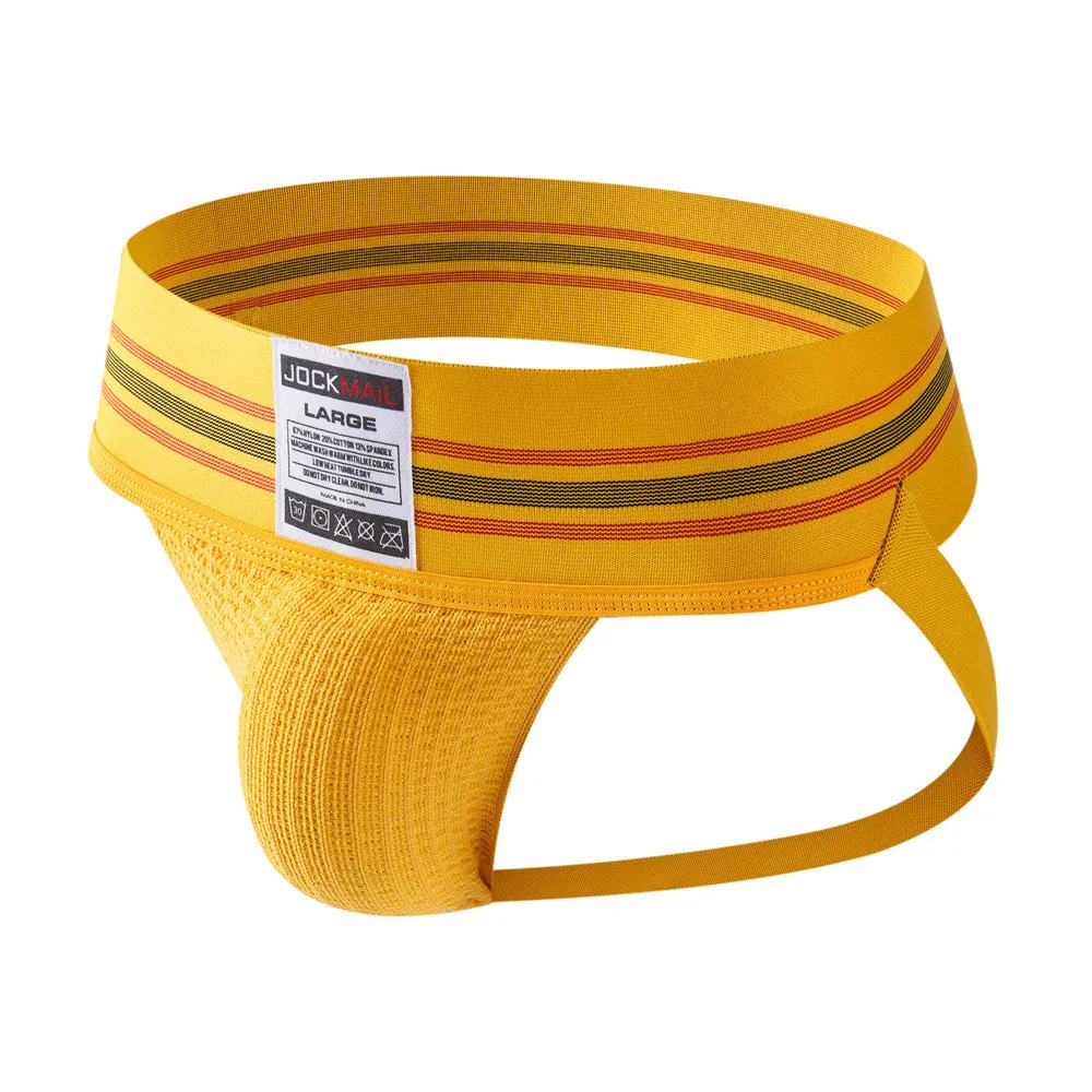 JOCKMAIL 3pcs/lot Jockstrap Men Sexy Underwear Panties Penis Pouch Underpant Thongs G String Jock Strap Male Panties Cueca Tanga