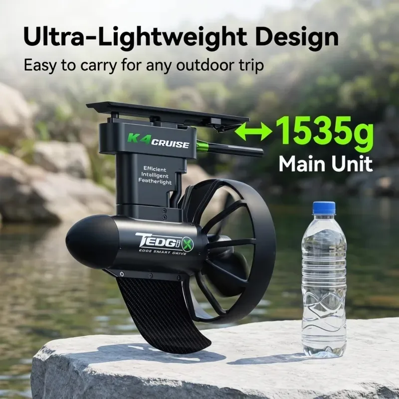 Фото Электрический подводный мотор-пропеллер TRIMIX K4C 400W, 9.6 км/ч, тяга 20.5 фунтов, для каяков, SUP-досок и малых лодок №4