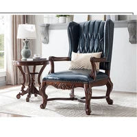 loveseat sofa american solid wood single sofa living room tiger chair lazy european light luxury lounge chair