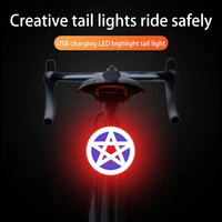 bicycle light creative bicycle accessories bicycle tail light 100usb rechargeable mountain bike tail light rear light riding