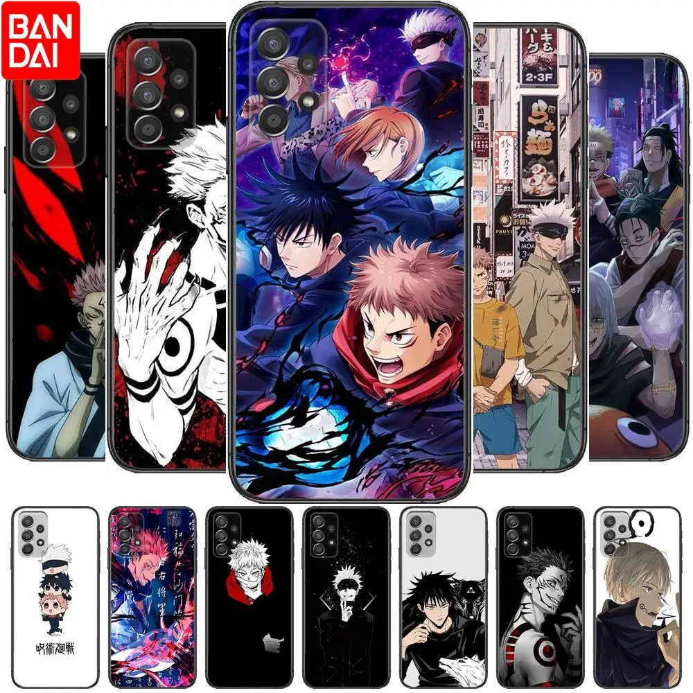 

Jujutsu Kaisen Anime Phone Case Hull For Samsung Galaxy A70 A50 A51 A71 A52 A40 A30 A31 A90 A20E 5G a20s Black Shell Art Cell Co