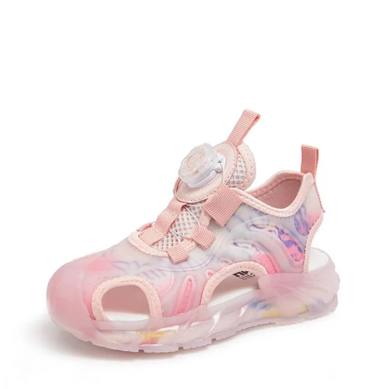 Сандалии для девочек Новинка лета 2024 износостойкая Повседневная Нескользящая
