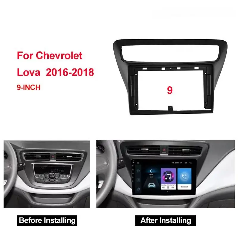 

Car Radio Fascia for 2016 CHEVROLET LOVA RV 9 inch Stereo Panel Dashboard Kit Refitting Installation Frame