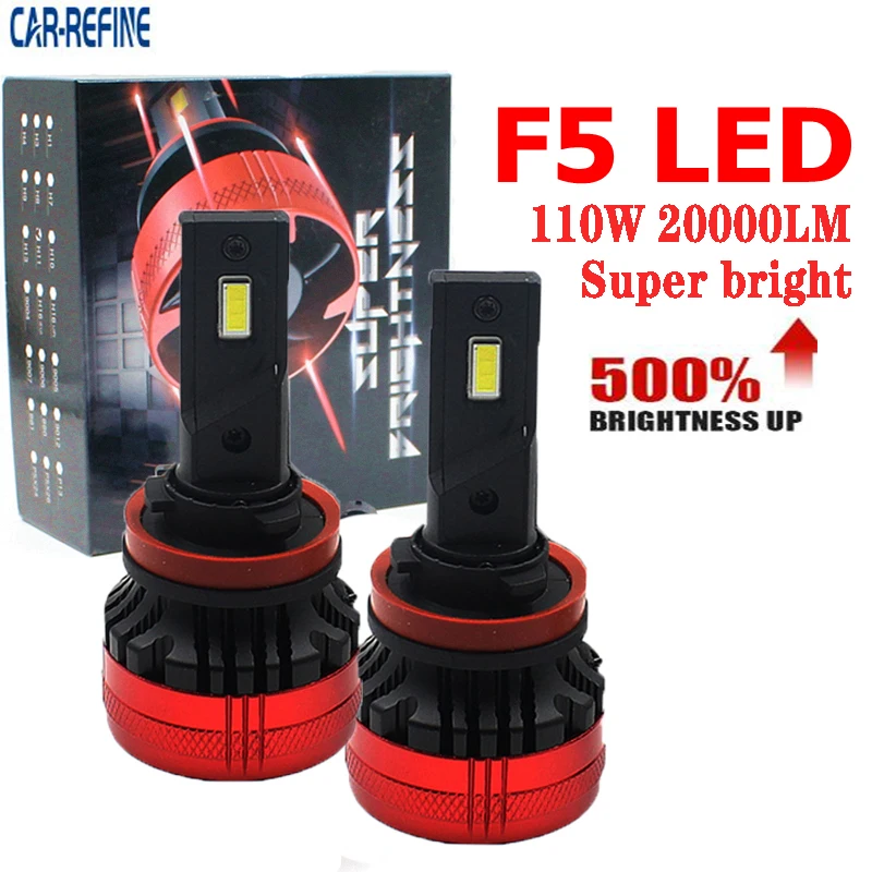 

110W 20000LM F5 H7 Led Headlights Bulb Fog Light H11 Car Led Headlamp Super bright H11 9005 9006 9012 Led Bulb f5d Led headlight