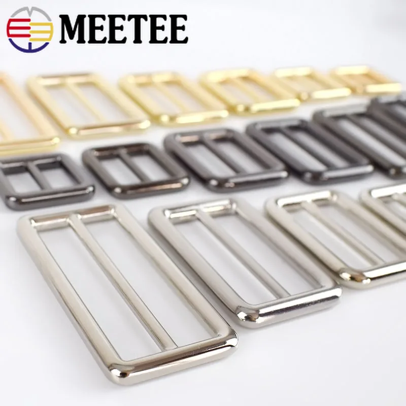 20pcs Meetee 16/20/26/32/38/50mm Metal Buckles Adjuster Tri-Glide Slider for Backpack Web Strap DIY Bag Accessory Leather Craft | Дом и сад