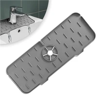 faucet absorbent mat silicone sink splash guard draining pad faucet splash catcher countertop protector for kitchen bathroom