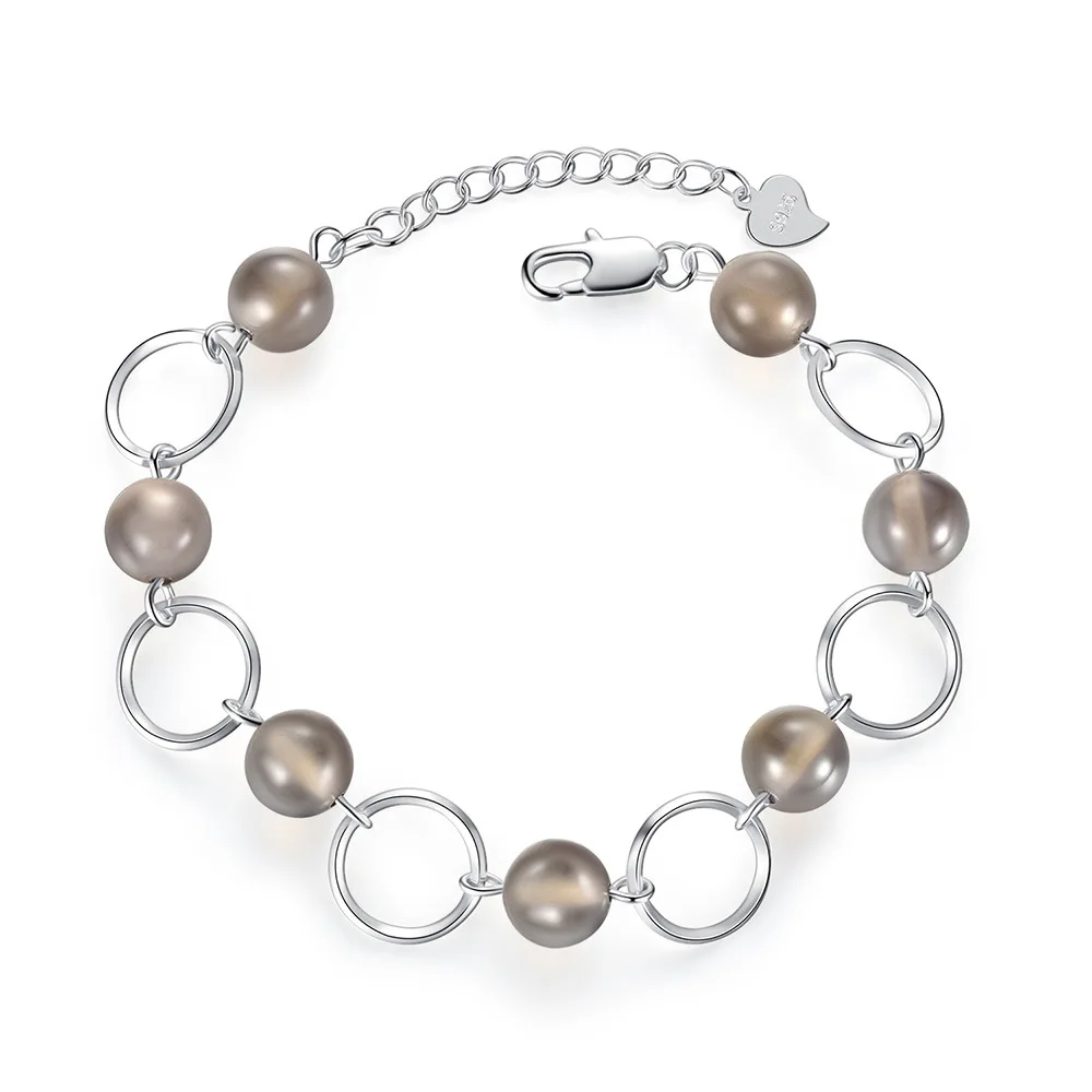 

Luxury Silver Color Round CryStal Bracelets For Women Retro Jewelry 2022 Accessories Wholesale Free Shipping GaaBou Christmas