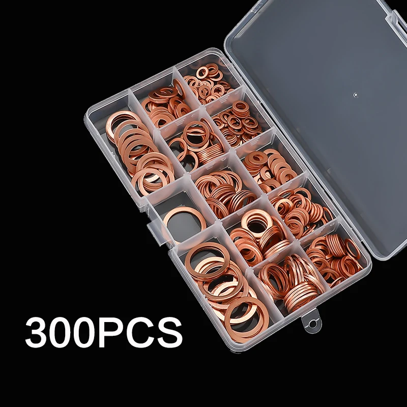 

300 быстрое медное уплотнительное кольцо, штепсельная пробка для лодки, плоское уплотнительное кольцо M5/M6/M8/M10/M12/M14, шайбы с уплотнительным кольцом