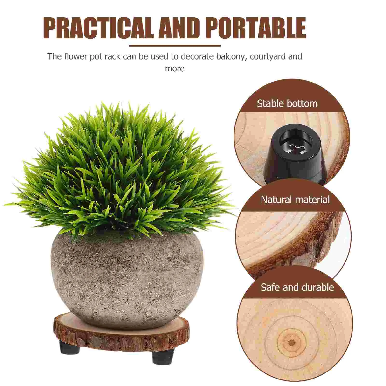 

Standwooden Flowerpot Display Cake Planter Pot Flower Potted Holder Plate Rack Supplies Stool Wood Outdoor Aquarium Cupcake