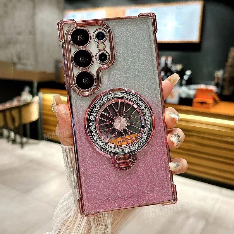 Чехол-держатель с вращающимся гироскопом S 24 25 22 чехол для Samsung Galaxy S24 S25 S23 S22 S21 S20 Fe