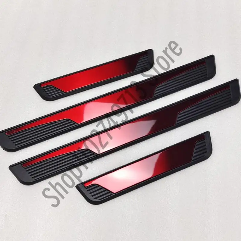 

For Mitsubishi Airtrek Accessory 2022 ABS Plastic And Stainless Steel Car Door Sill Scuff Plate Kick Guard Pedal Protector Cover