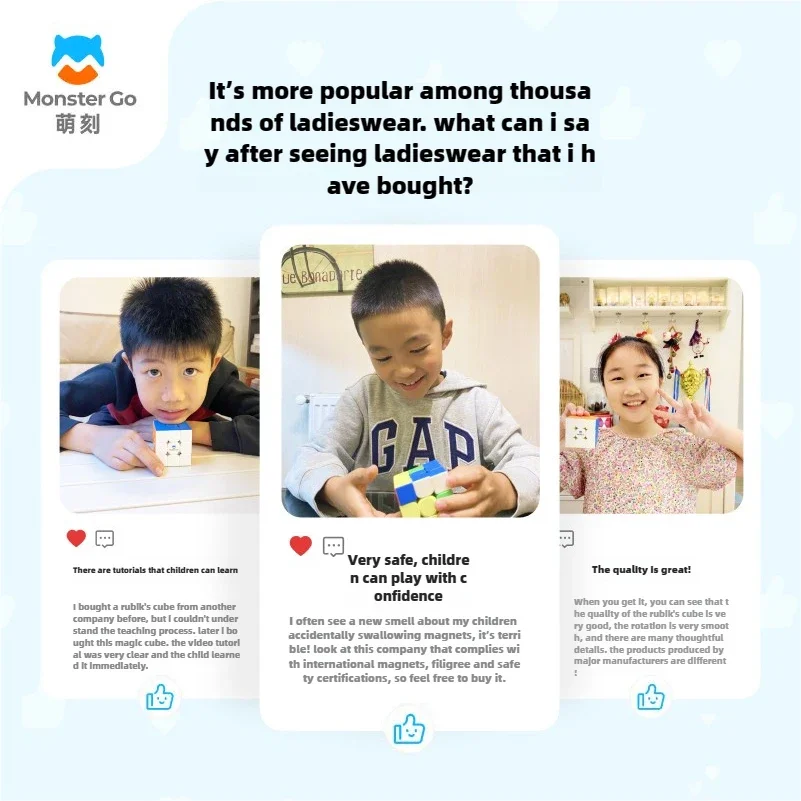 CubeFun GAN Monster Go 352M 3x3 Магнитный Скоростной Куб Без Наклеек Профессиональная