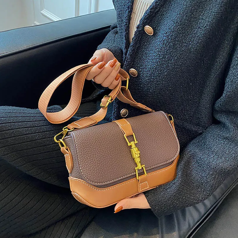 

Retro Small PU Leather Flap Crossbody Bags for Women 2021 Travel Designer Handbags and Purses Ladies Fashion Simple Shoulder Bag