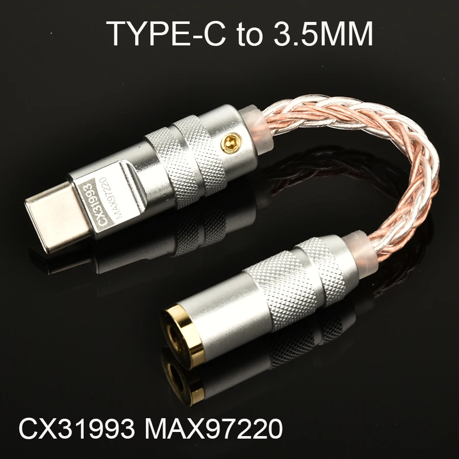 Фото Модернизированный цифровой аудиоусилитель CX31993 MAX97220 двойной чип type-c-3,5 мм AMP HiFi аудио адаптер 32 бит/384 кГц ЦАП для iphone15 №1