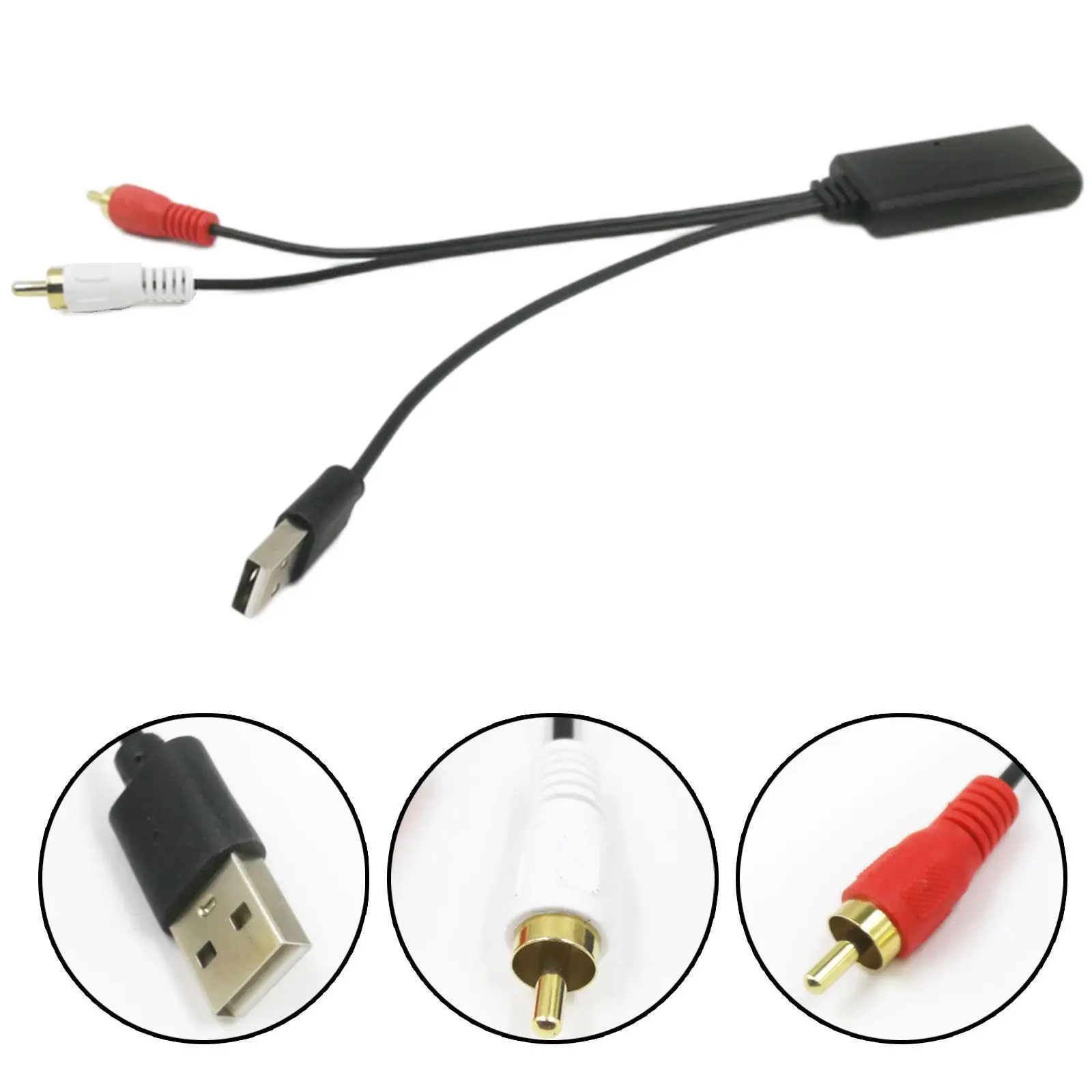 

Universal Car RCA USB Adapter Wireless Bluetooth Receiver Home Media AUX Bluetooth Audio Device for BMW Pioneer