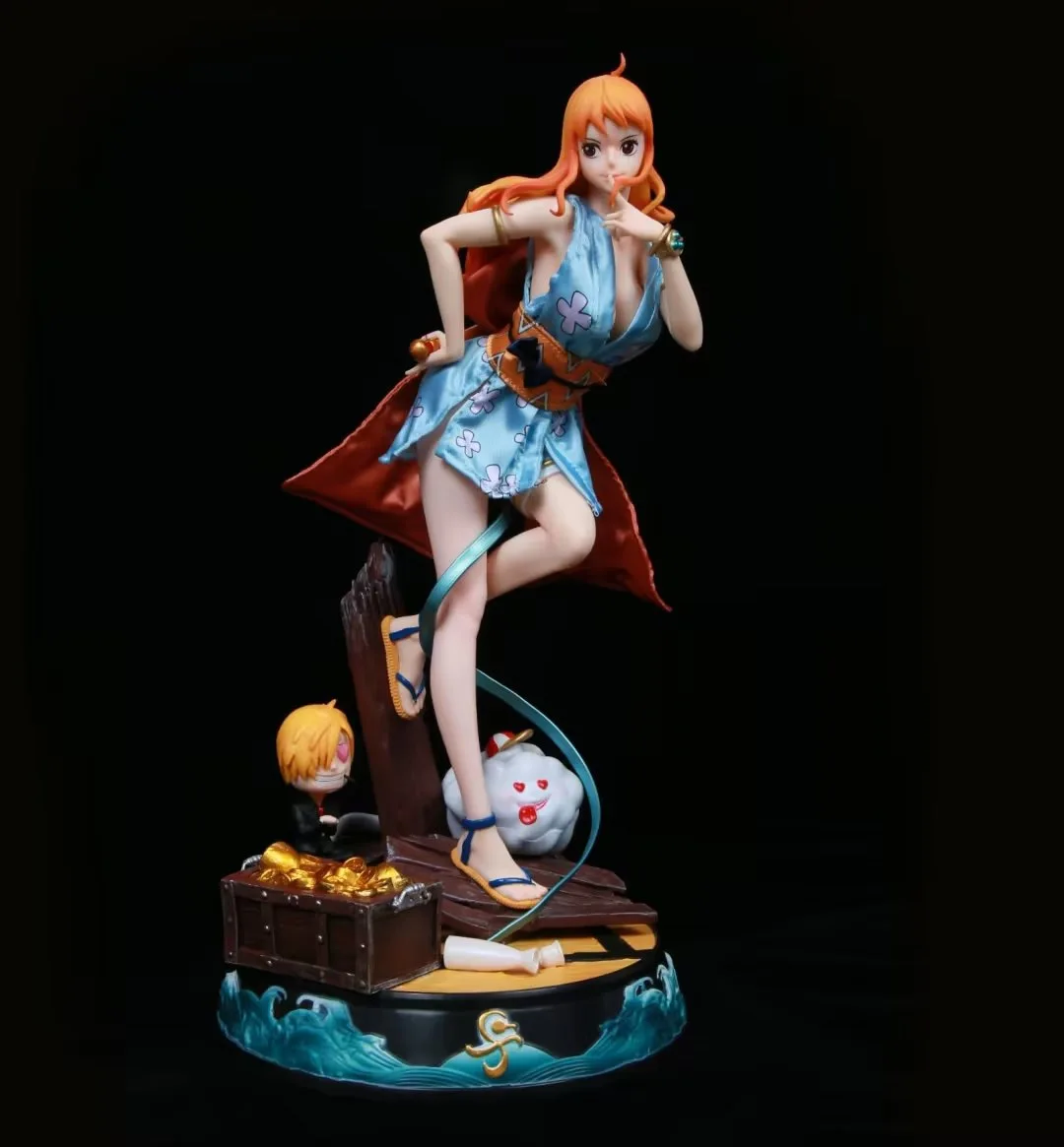 

Bandai 2023 New One Piece Pirate King GK Hezhiguo Super Large Nami Kimono Real Clothes Gentleman Model Boxed Handmade