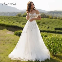elegant sweetheart a line wedding dress for women lace appliques white bridal gown strapless backless bridal dress robe de mari%c3%a9