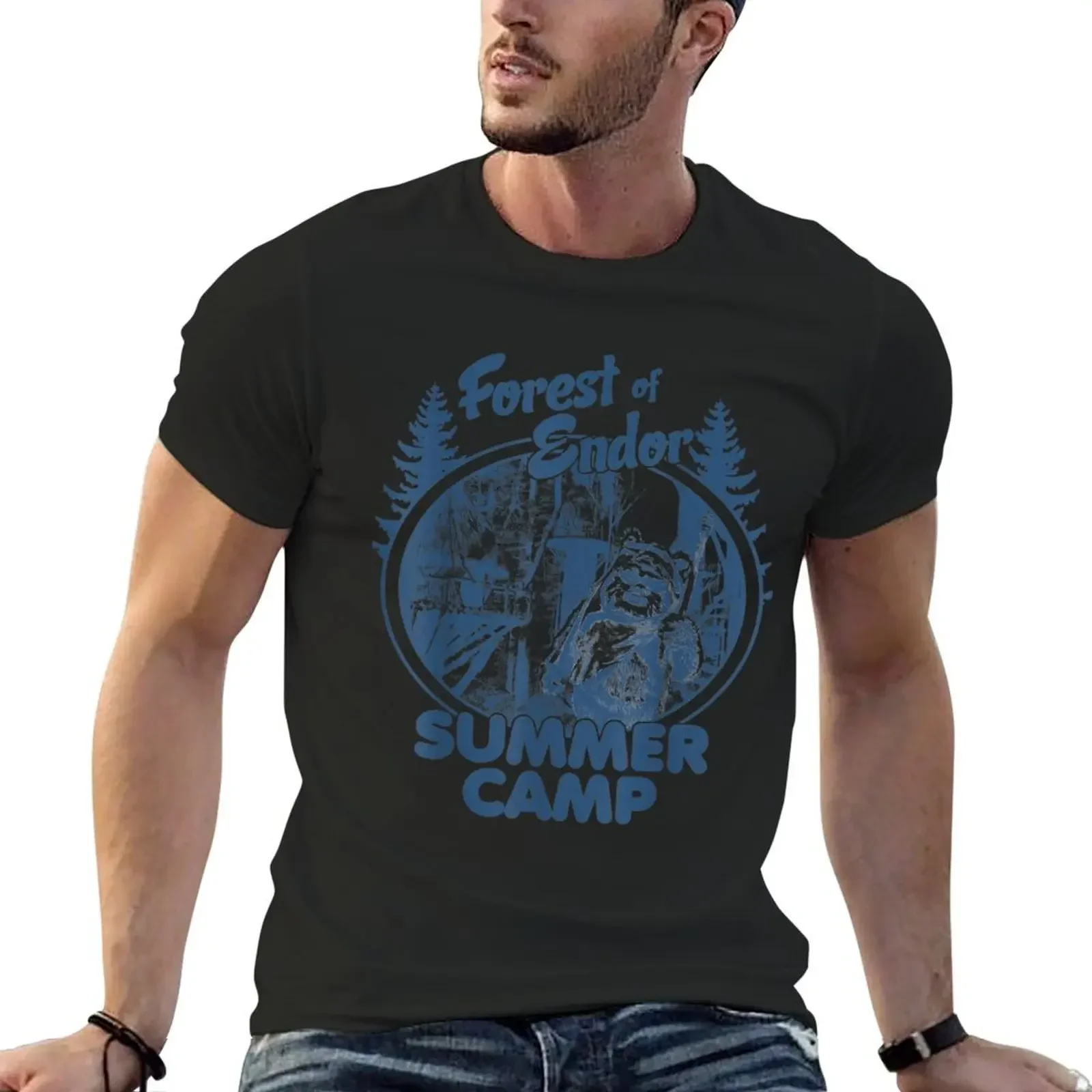 Футболка Wicket Ewok Endor Foret Summer Camp винтажная футболка с рисунком рубашки мужская