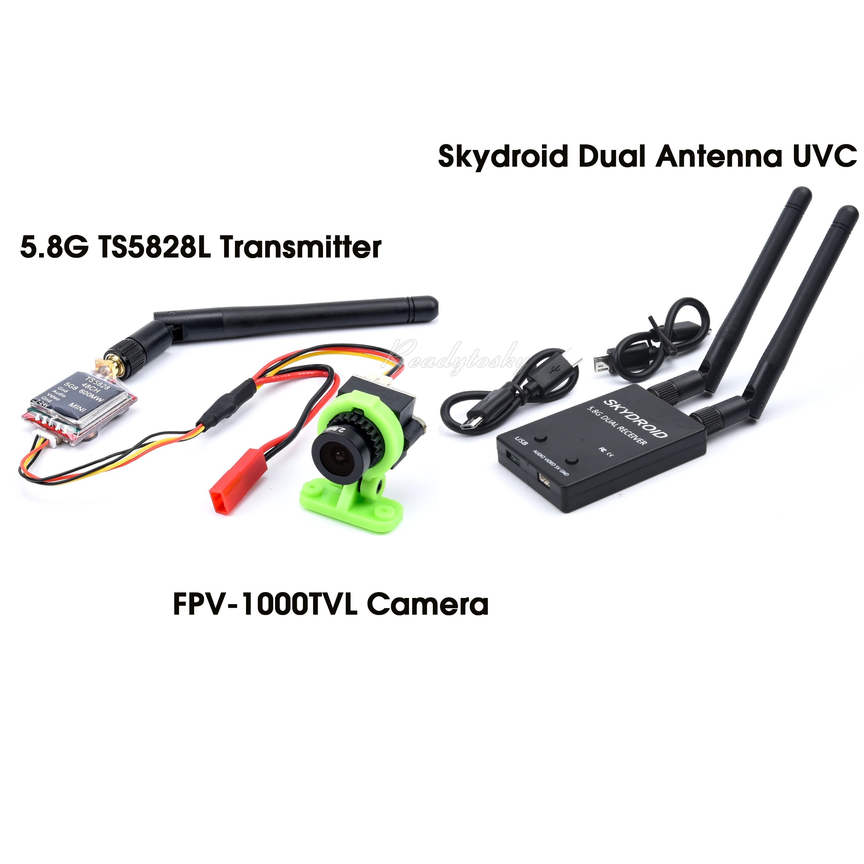 

Готов к использованию 5,8G Skydroid W/антенна FUAV UVC 150CH Полный канал и TS5828L передатчик и FPV 1000TVL камера для RC камеры дрона