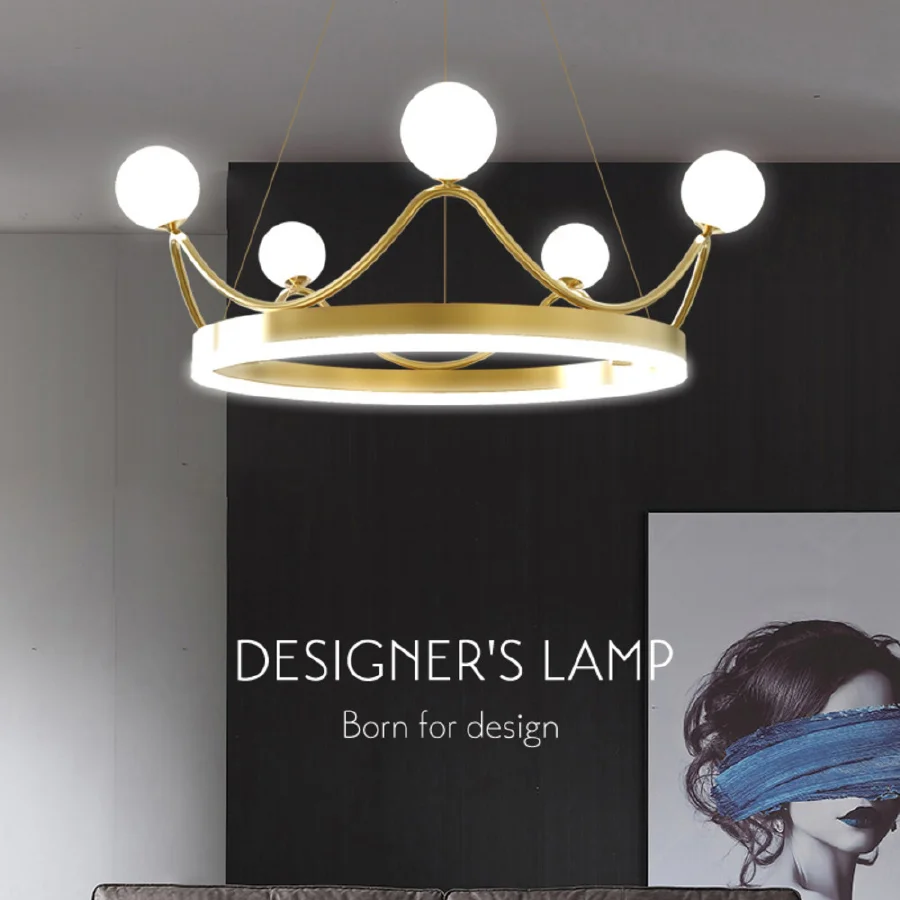 

New Modern Luxury LED Ceiling Chandelier Lighting With Crown Design For Living Room Bedroom Kids Lamp 220V /110V