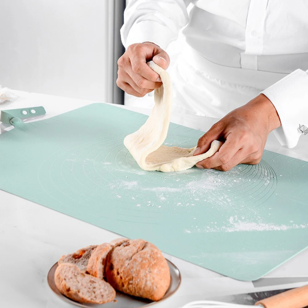 

60x40cm Silicone Dough Rolling Mat Non-Stick Pastry Baking Mat Flour Fondant Sheet Kneading Pad w/Scale Mark kitchen accessories