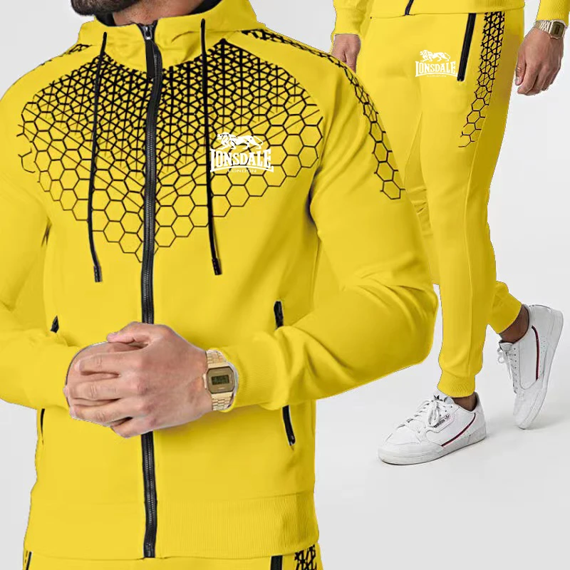Новинка 2022 LONSDALE Мужская спортивная одежда для бега ветрозащитная и теплая костюм