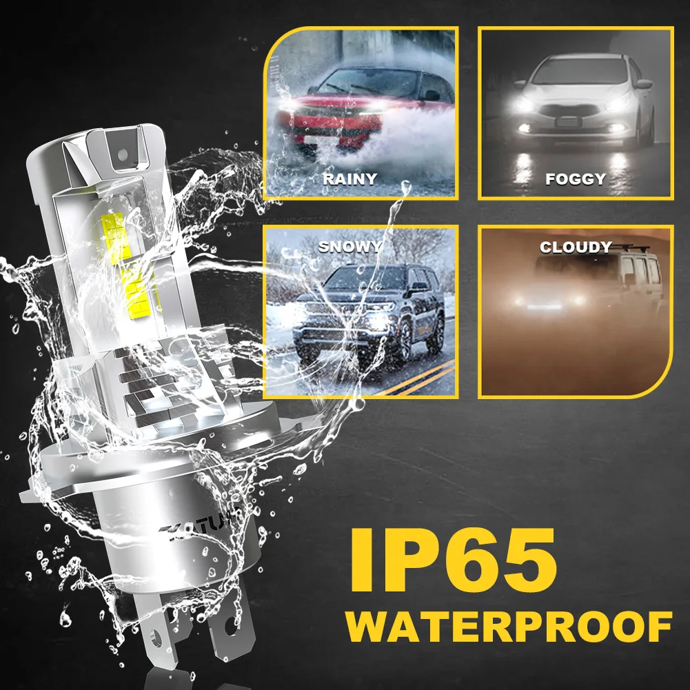 Katur 2 шт. H4 9003 HB2 дальний и ближний свет Светодиодные Автомобильные фары