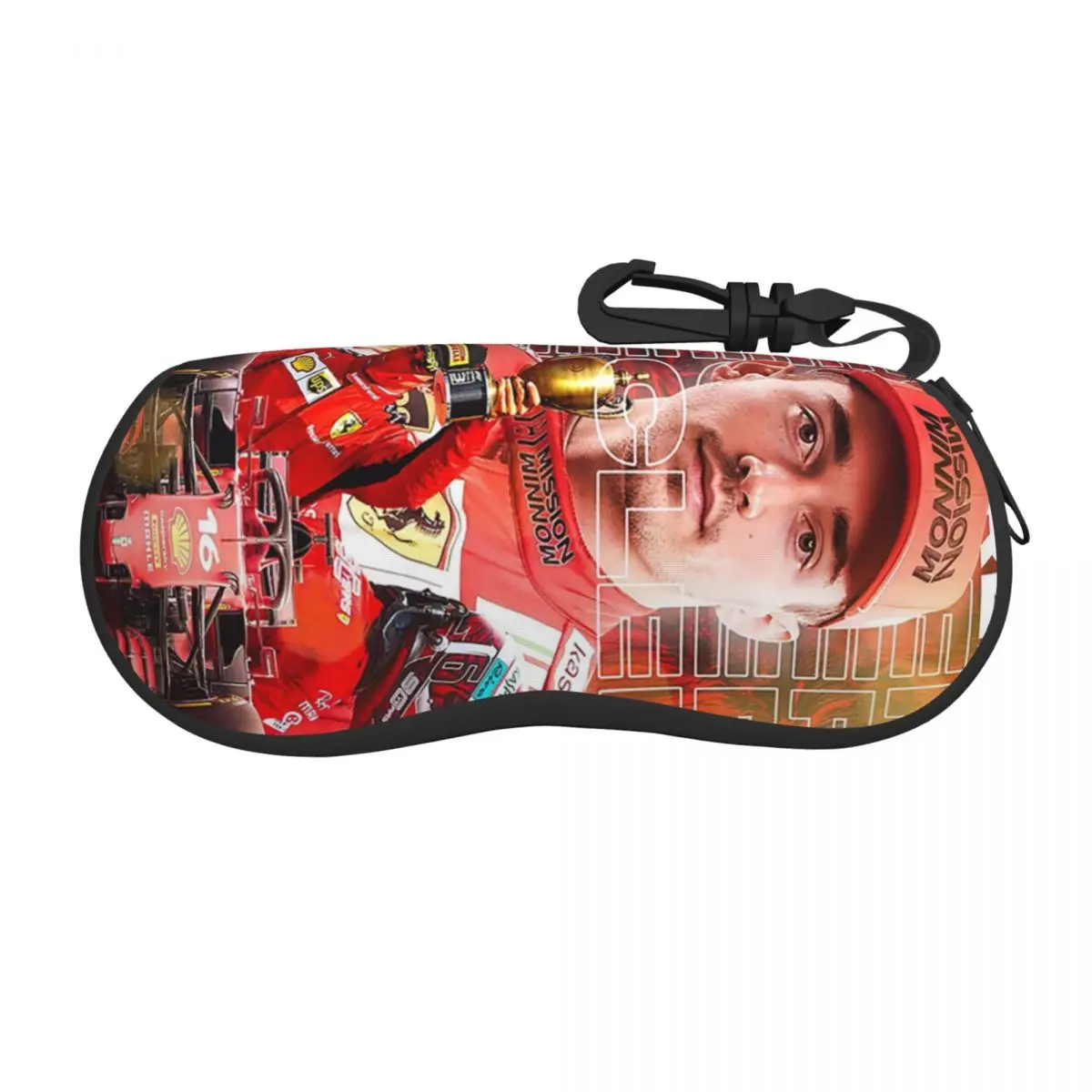 

Monaco Charles Formula One Driver Leclercs Sunglasses Case Neoprene Zipper Shell Eyeglass Case Custom Protective Box For Glasses