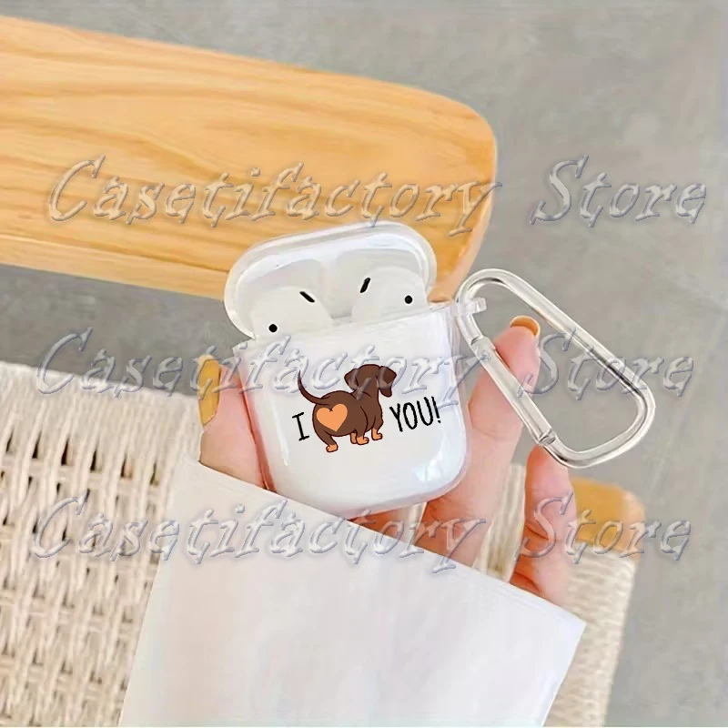 Фото Чехол для Airpods Pro3 2 Airpod Cover Cute Dachshund Airpods 2 4 3rd Pro 3 2025 Забавный мягкий чехол для домашних животных Air Pod в подарок №5